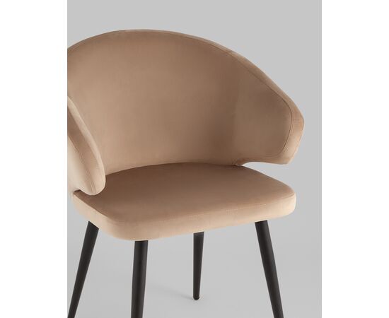 Стул с подлокотниками Codo велюр капучино, изображение 8 | Интернет магазин мебели и декора LifeDekor