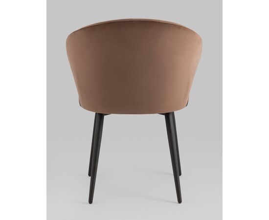 Стул с подлокотниками Codo велюр коричневый, изображение 7 | Интернет магазин мебели и декора LifeDekor