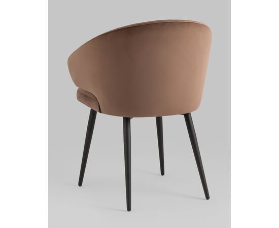 Стул с подлокотниками Codo велюр коричневый, изображение 8 | Интернет магазин мебели и декора LifeDekor