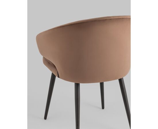 Стул с подлокотниками Codo велюр коричневый, изображение 9 | Интернет магазин мебели и декора LifeDekor