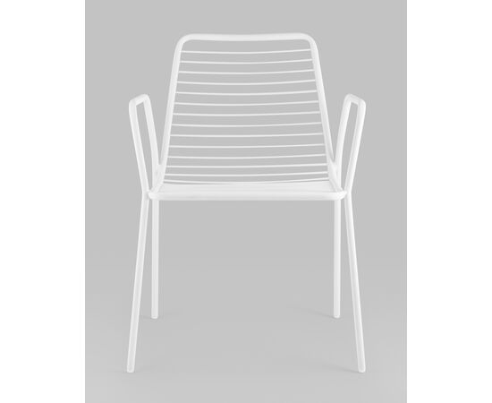 Стул с подлокотниками Дели металл белый, изображение 3 | Интернет магазин мебели и декора LifeDekor