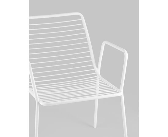 Стул с подлокотниками Дели металл белый, изображение 8 | Интернет магазин мебели и декора LifeDekor