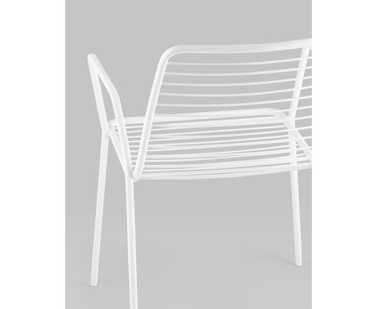 Стул с подлокотниками Дели металл белый, изображение 7 | Интернет магазин мебели и декора LifeDekor