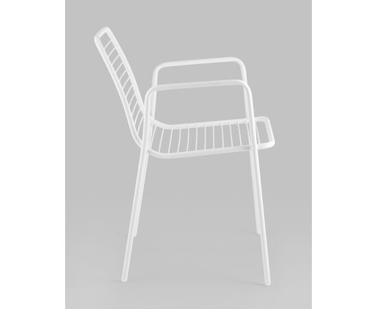 Стул с подлокотниками Дели металл белый, изображение 4 | Интернет магазин мебели и декора LifeDekor