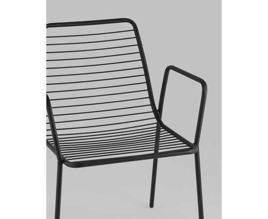 Стул с подлокотниками Дели металл черный, изображение 8 | Интернет магазин мебели и декора LifeDekor