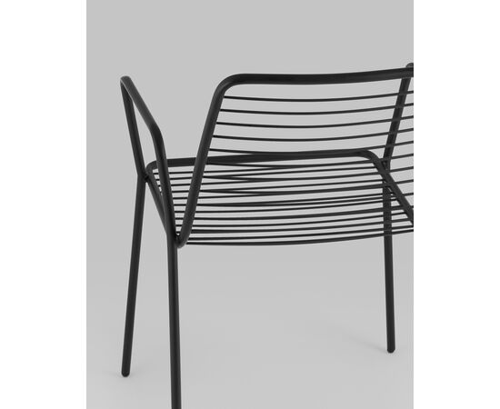 Стул с подлокотниками Дели металл черный, изображение 7 | Интернет магазин мебели и декора LifeDekor