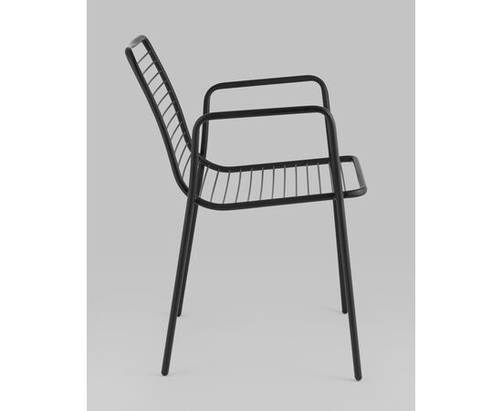 Стул с подлокотниками Дели металл черный, изображение 4 | Интернет магазин мебели и декора LifeDekor