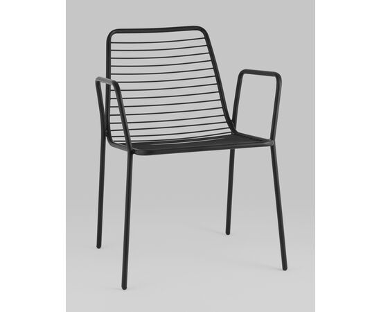 Стул с подлокотниками Дели металл черный, изображение 2 | Интернет магазин мебели и декора LifeDekor