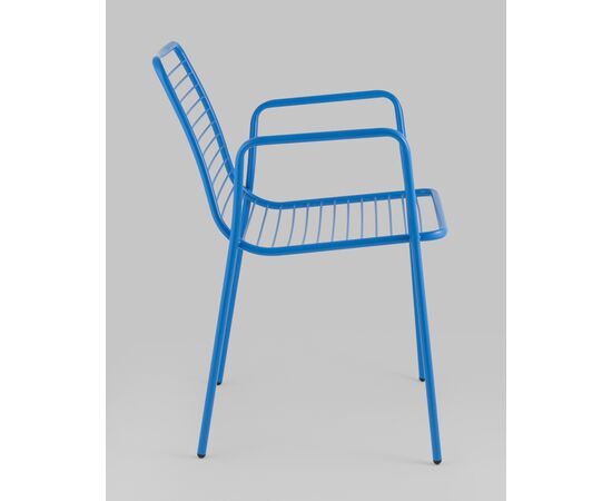 Стул с подлокотниками Дели металл голубой, изображение 4 | Интернет магазин мебели и декора LifeDekor