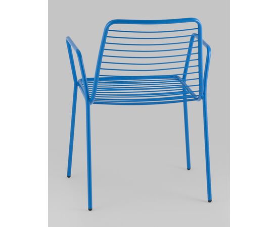 Стул с подлокотниками Дели металл голубой, изображение 6 | Интернет магазин мебели и декора LifeDekor