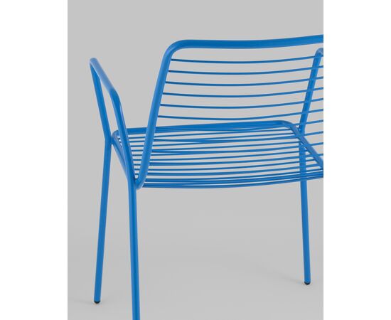 Стул с подлокотниками Дели металл голубой, изображение 7 | Интернет магазин мебели и декора LifeDekor