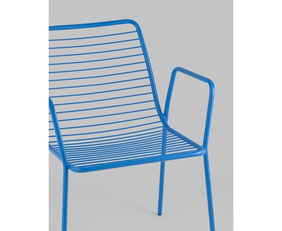 Стул с подлокотниками Дели металл голубой, изображение 8 | Интернет магазин мебели и декора LifeDekor