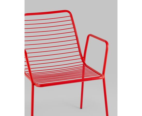 Стул с подлокотниками Дели металл красный, изображение 8 | Интернет магазин мебели и декора LifeDekor