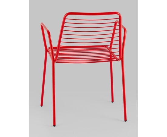 Стул с подлокотниками Дели металл красный, изображение 6 | Интернет магазин мебели и декора LifeDekor