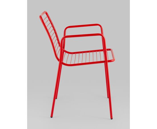 Стул с подлокотниками Дели металл красный, изображение 4 | Интернет магазин мебели и декора LifeDekor
