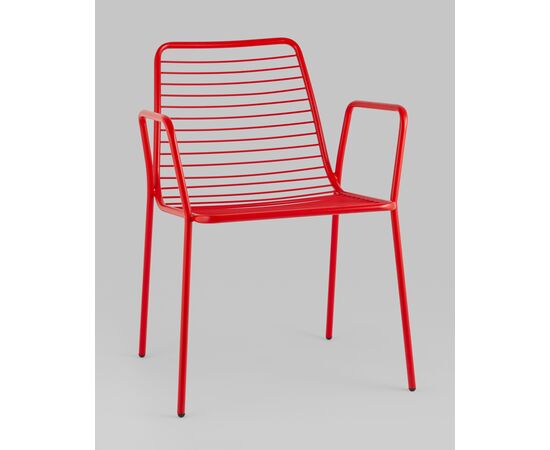Стул с подлокотниками Дели металл красный, изображение 2 | Интернет магазин мебели и декора LifeDekor