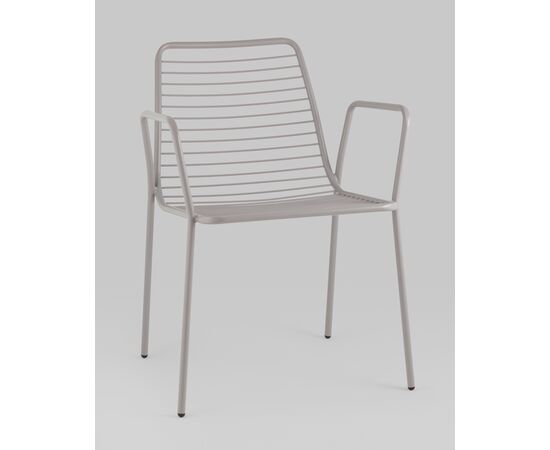 Стул с подлокотниками Дели металл серый, изображение 2 | Интернет магазин мебели и декора LifeDekor