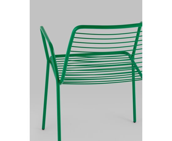 Стул с подлокотниками Дели металл зеленый, изображение 7 | Интернет магазин мебели и декора LifeDekor