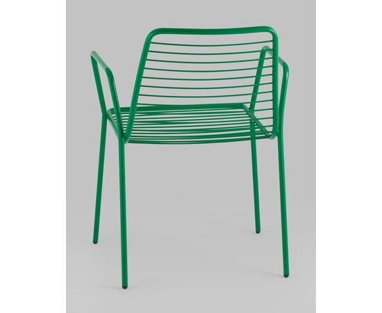 Стул с подлокотниками Дели металл зеленый, изображение 6 | Интернет магазин мебели и декора LifeDekor