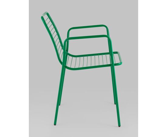 Стул с подлокотниками Дели металл зеленый, изображение 4 | Интернет магазин мебели и декора LifeDekor