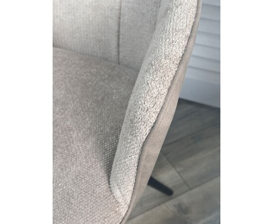 Стул НОРМАН 360 град., цвет BELLA-03/CYPRUS-03 латте, шенилл/замша / черный каркас М-City, изображение 2 | Интернет магазин мебели и декора LifeDekor