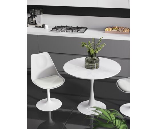 Стол Tulip D80 белый, изображение 4 | Интернет магазин мебели и декора LifeDekor