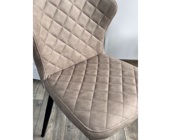 Стул МОНРО, цвет CYPRUS-03 ЛАТТЕ, искусственная замша / черный каркас М-City, изображение 2 | Интернет магазин мебели и декора LifeDekor