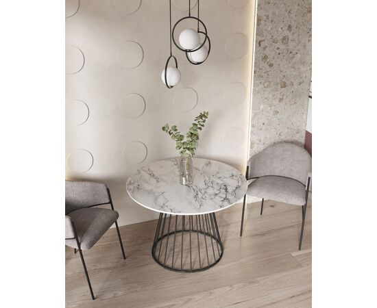 Стол обеденный Ливерпуль 110*110 белый мрамор, изображение 4 | Интернет магазин мебели и декора LifeDekor