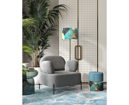 Кресло Кэнди с подлокотниками велюр серый, изображение 6 | Интернет магазин мебели и декора LifeDekor