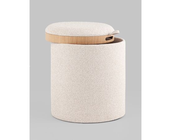 Пуф-столик с ящиком Хюгге S букле бежевый, изображение 16 | Интернет магазин мебели и декора LifeDekor