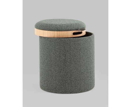 Пуф-столик с ящиком Хюгге XS букле темно-серый, изображение 13 | Интернет магазин мебели и декора LifeDekor