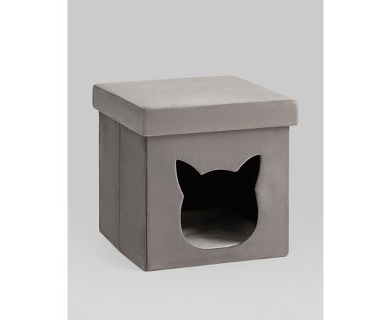 Пуф складной с ящиком Store Pet антрацитовый, изображение 9 | Интернет магазин мебели и декора LifeDekor