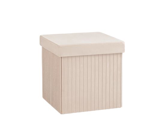 Пуф складной с ящиком Store Square бежевый, изображение 8 | Интернет магазин мебели и декора LifeDekor