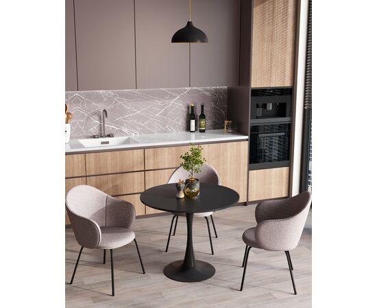 Стол Tulip D90 черный, изображение 4 | Интернет магазин мебели и декора LifeDekor