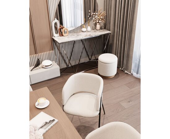 Пуф с ящиком Холли S тедди белый, изображение 6 | Интернет магазин мебели и декора LifeDekor