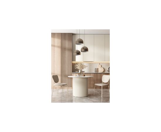 Стул обеденный Gigi серо-бежевый букле кремовые ножки, изображение 32 | Интернет магазин мебели и декора LifeDekor