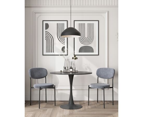 Стул Бриф SN велюр серый, изображение 4 | Интернет магазин мебели и декора LifeDekor