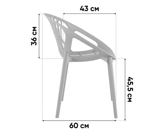 Стул Takeo пластик бежевый, изображение 42 | Интернет магазин мебели и декора LifeDekor