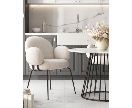 Кресло Nina белый, изображение 3 | Интернет магазин мебели и декора LifeDekor