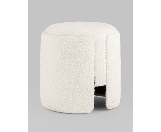Пуф Taks букле белый, изображение 2 | Интернет магазин мебели и декора LifeDekor