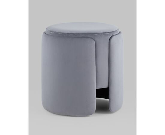 Пуф Taks велюр серый, изображение 2 | Интернет магазин мебели и декора LifeDekor