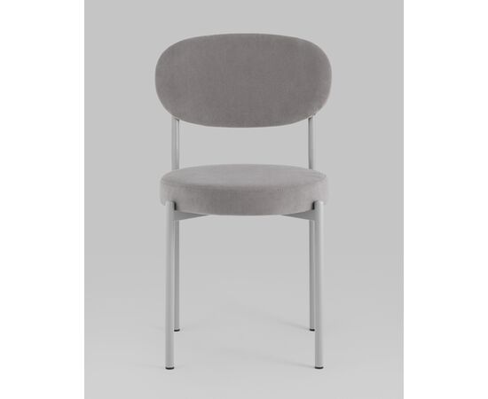 Стул Бриф SN велюр серый каркас светло-серый муар, изображение 3 | Интернет магазин мебели и декора LifeDekor