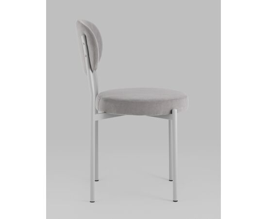 Стул Бриф SN велюр серый каркас светло-серый муар, изображение 4 | Интернет магазин мебели и декора LifeDekor