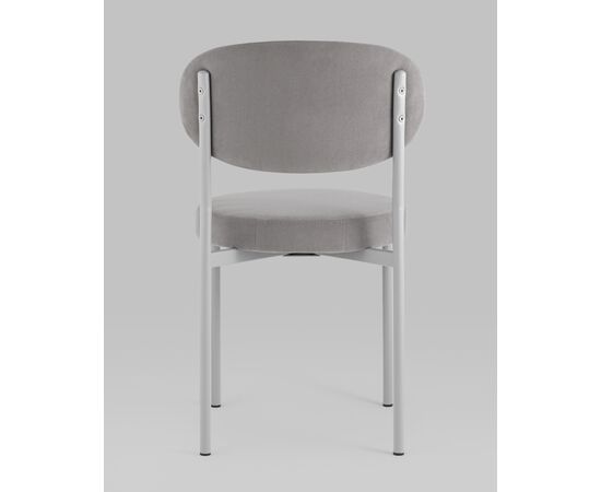 Стул Бриф SN велюр серый каркас светло-серый муар, изображение 5 | Интернет магазин мебели и декора LifeDekor