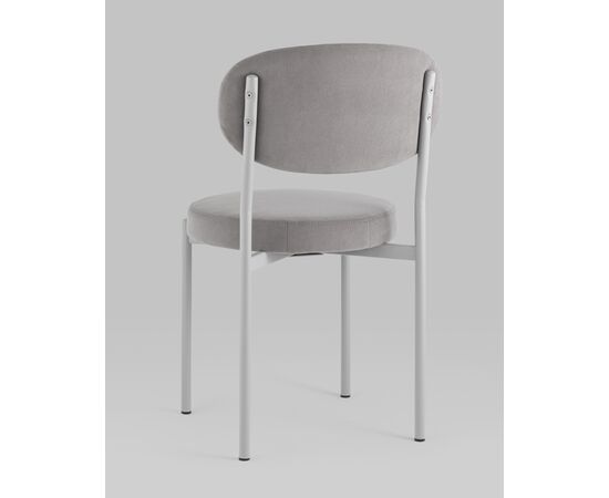 Стул Бриф SN велюр серый каркас светло-серый муар, изображение 6 | Интернет магазин мебели и декора LifeDekor