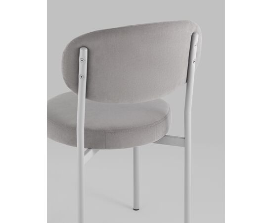 Стул Бриф SN велюр серый каркас светло-серый муар, изображение 7 | Интернет магазин мебели и декора LifeDekor