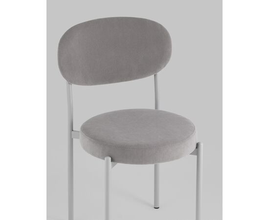 Стул Бриф SN велюр серый каркас светло-серый муар, изображение 8 | Интернет магазин мебели и декора LifeDekor