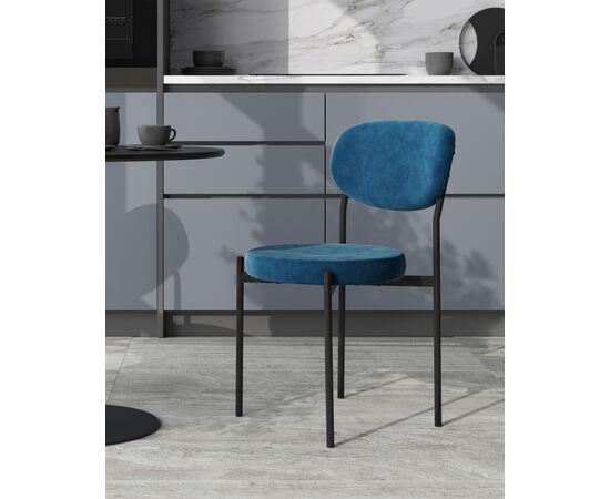 Стул Бриф SN велюр синий, изображение 3 | Интернет магазин мебели и декора LifeDekor