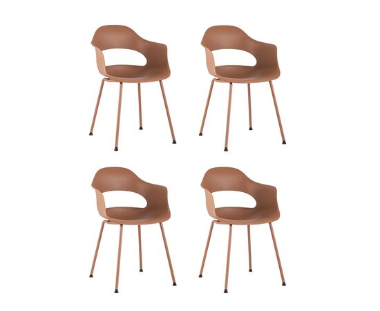 Стул Lady пластик коричневый 4 шт. | Интернет магазин мебели и декора LifeDekor
