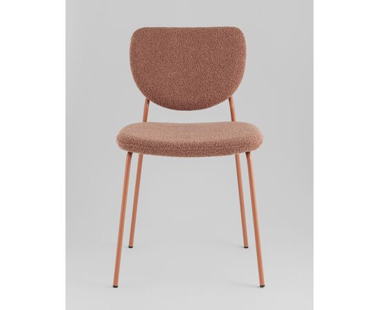Стул обеденный Gigi коричневый букле розовые ножки, изображение 3 | Интернет магазин мебели и декора LifeDekor